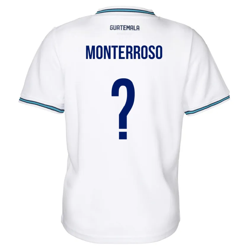 Danxen Børn Guatemala María Monterroso #0 Hvid Hjemmebane Spillertrøjer 24-26 Trøje T-Shirt