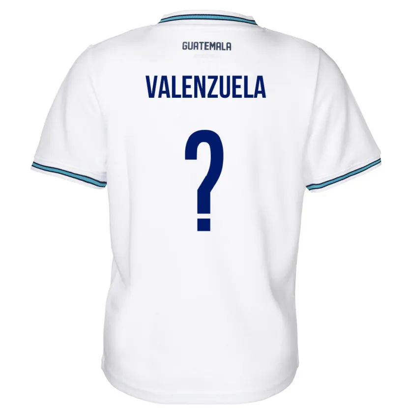 Danxen Børn Guatemala Briana Valenzuela #0 Hvid Hjemmebane Spillertrøjer 24-26 Trøje T-Shirt