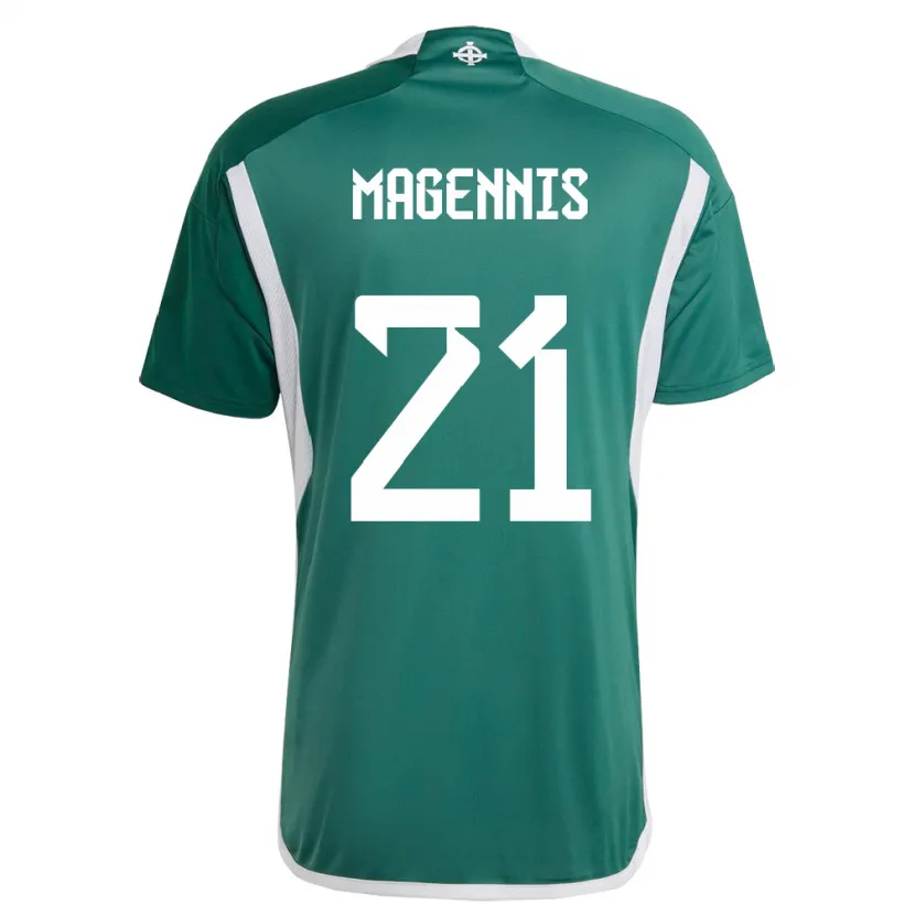 Danxen Børn Nordirland Josh Magennis #21 Grøn Hjemmebane Spillertrøjer 24-26 Trøje T-Shirt