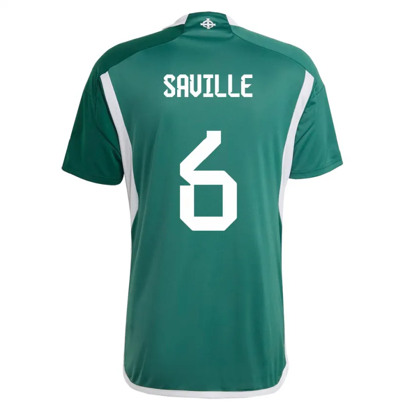 Danxen Børn Nordirland George Saville #6 Grøn Hjemmebane Spillertrøjer 24-26 Trøje T-Shirt