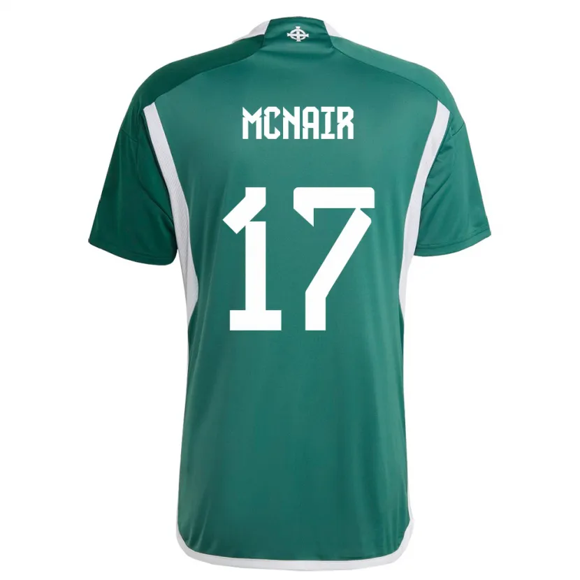 Danxen Børn Nordirland Paddy Mcnair #17 Grøn Hjemmebane Spillertrøjer 24-26 Trøje T-Shirt