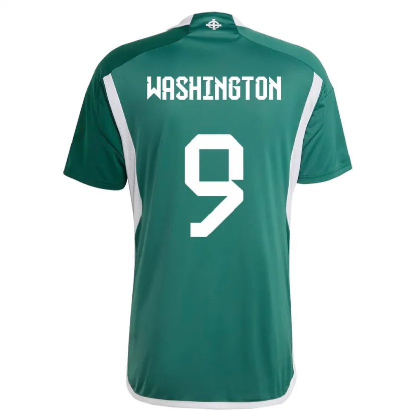 Danxen Børn Nordirland Conor Washington #9 Grøn Hjemmebane Spillertrøjer 24-26 Trøje T-Shirt