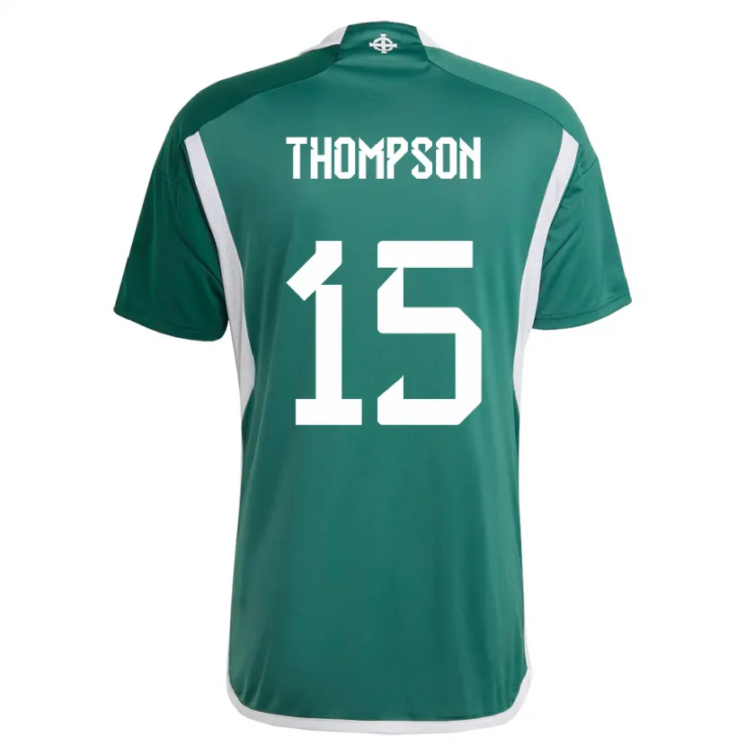 Danxen Børn Nordirland Jordan Thompson #15 Grøn Hjemmebane Spillertrøjer 24-26 Trøje T-Shirt