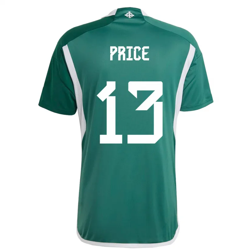 Danxen Børn Nordirland Isaac Price #13 Grøn Hjemmebane Spillertrøjer 24-26 Trøje T-Shirt