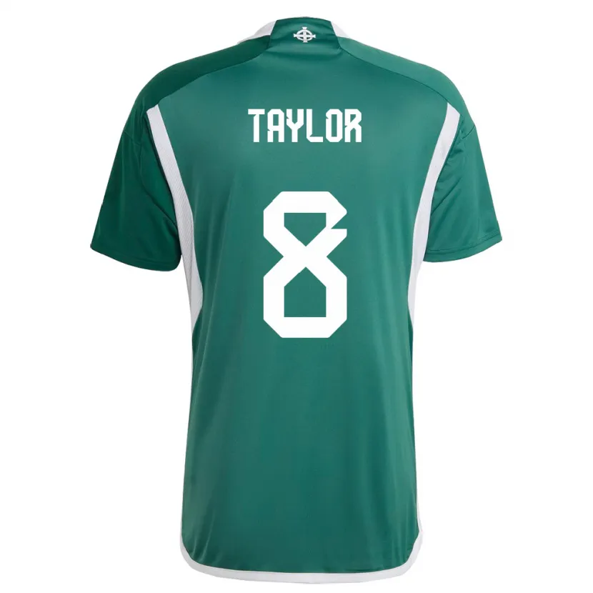 Danxen Børn Nordirland Dale Taylor #8 Grøn Hjemmebane Spillertrøjer 24-26 Trøje T-Shirt