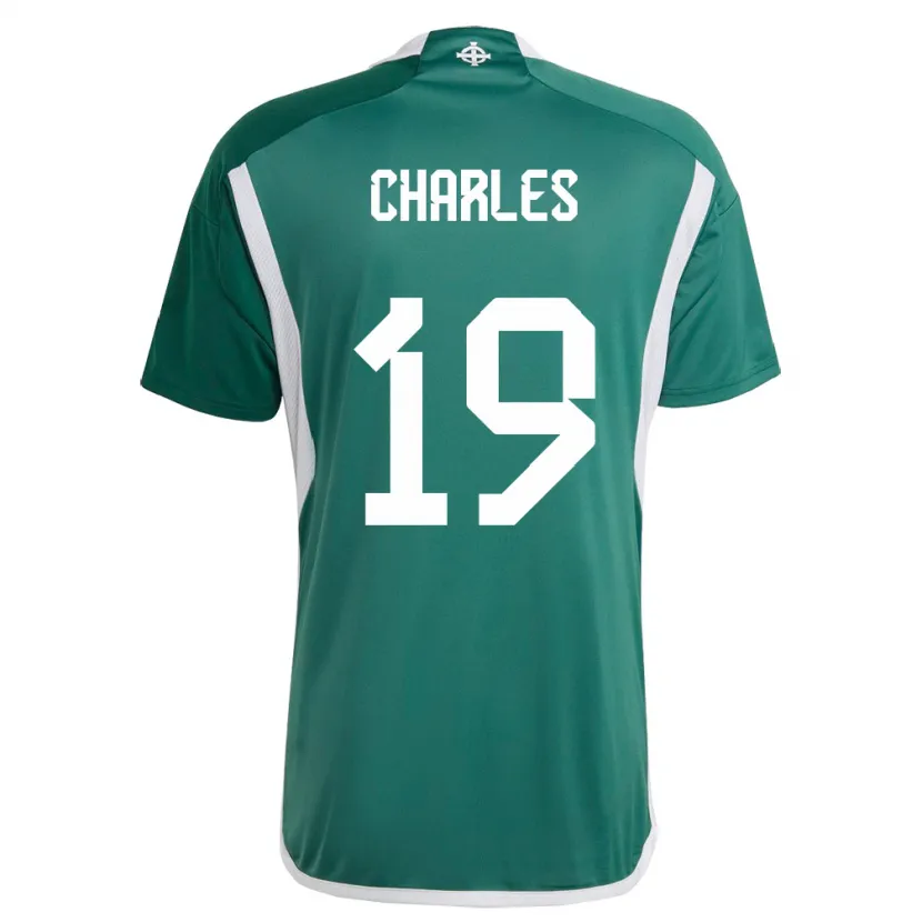 Danxen Børn Nordirland Shea Charles #19 Grøn Hjemmebane Spillertrøjer 24-26 Trøje T-Shirt