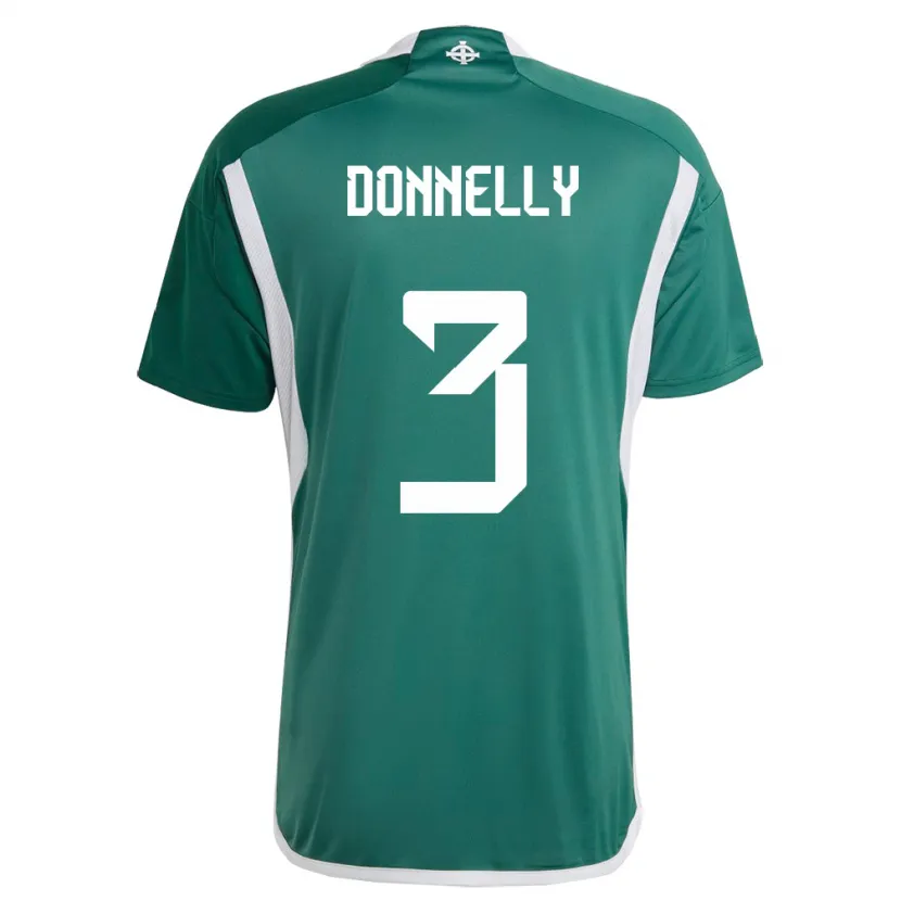 Danxen Børn Nordirland Aaron Donnelly #3 Grøn Hjemmebane Spillertrøjer 24-26 Trøje T-Shirt