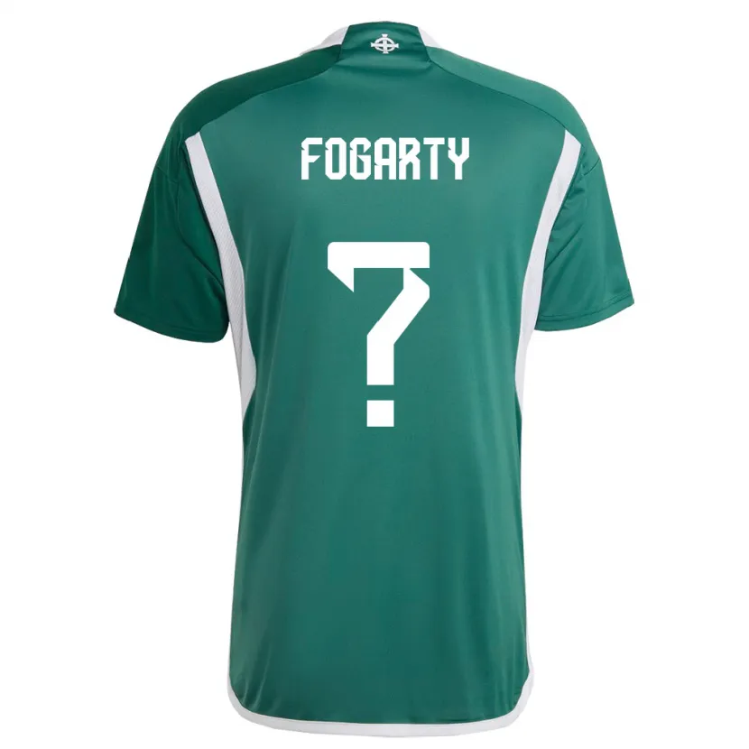 Danxen Børn Nordirland Tom Fogarty #0 Grøn Hjemmebane Spillertrøjer 24-26 Trøje T-Shirt