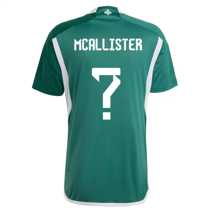 Danxen Børn Nordirland Sean Mcallister #0 Grøn Hjemmebane Spillertrøjer 24-26 Trøje T-Shirt