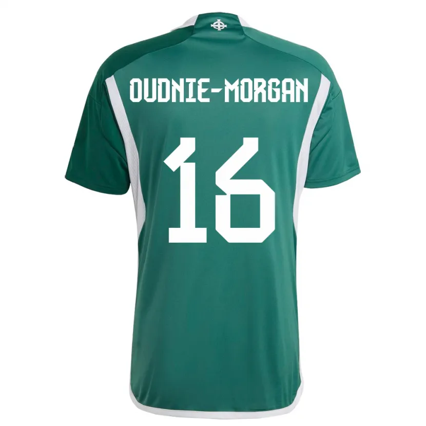 Danxen Børn Nordirland Rio Oudnie-Morgan #16 Grøn Hjemmebane Spillertrøjer 24-26 Trøje T-Shirt