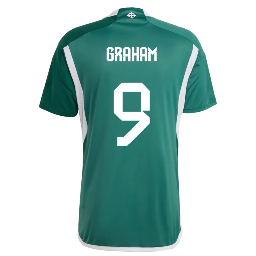 Danxen Børn Nordirland Braiden Graham #9 Grøn Hjemmebane Spillertrøjer 24-26 Trøje T-Shirt