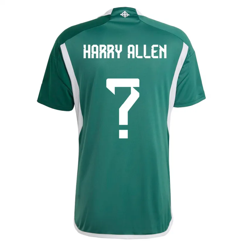 Danxen Børn Nordirland Harry Allen #0 Grøn Hjemmebane Spillertrøjer 24-26 Trøje T-Shirt