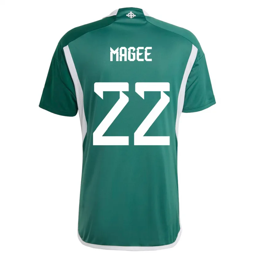 Danxen Børn Nordirland Abbie Magee #22 Grøn Hjemmebane Spillertrøjer 24-26 Trøje T-Shirt