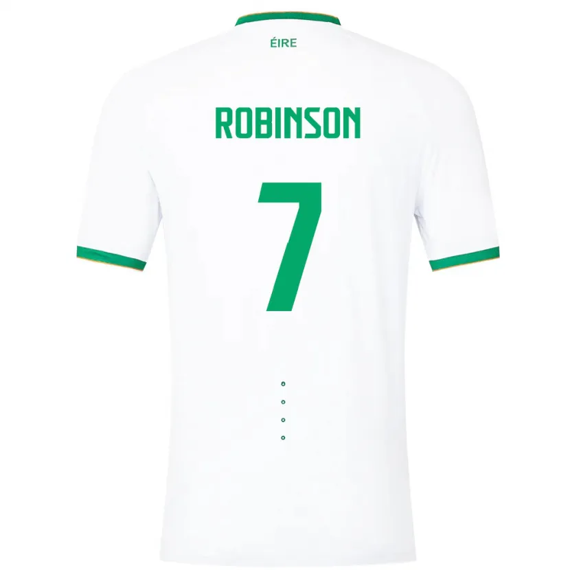 Danxen Børn Irland Callum Robinson #7 Hvid Udebane Spillertrøjer 24-26 Trøje T-Shirt