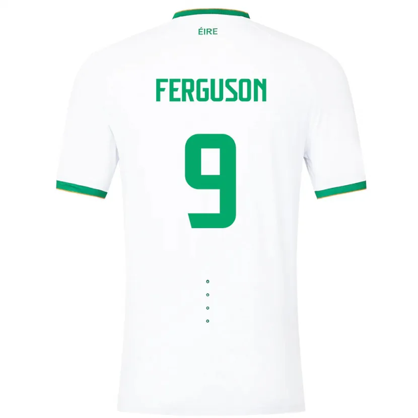 Danxen Børn Irland Evan Ferguson #9 Hvid Udebane Spillertrøjer 24-26 Trøje T-Shirt