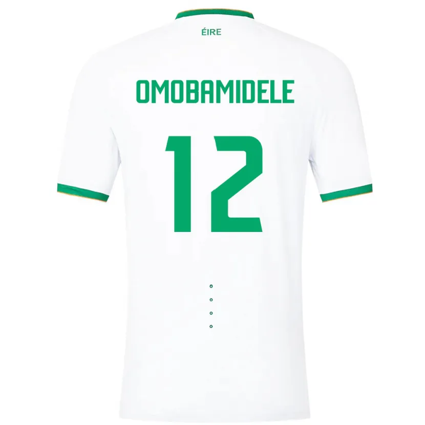 Danxen Børn Irland Andrew Omobamidele #12 Hvid Udebane Spillertrøjer 24-26 Trøje T-Shirt