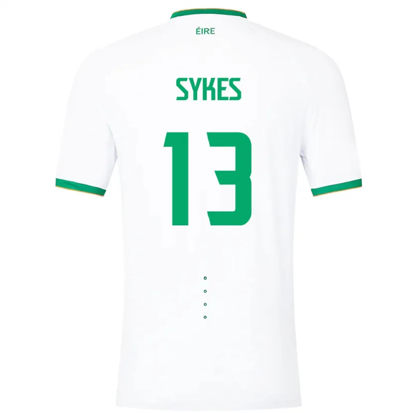 Danxen Børn Irland Mark Sykes #13 Hvid Udebane Spillertrøjer 24-26 Trøje T-Shirt