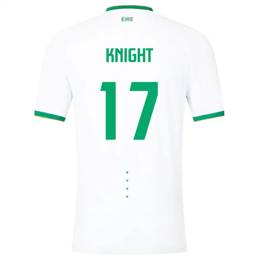 Danxen Børn Irland Jason Knight #17 Hvid Udebane Spillertrøjer 24-26 Trøje T-Shirt