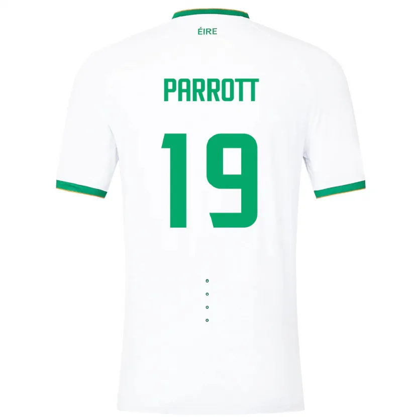 Danxen Børn Irland Troy Parrott #19 Hvid Udebane Spillertrøjer 24-26 Trøje T-Shirt