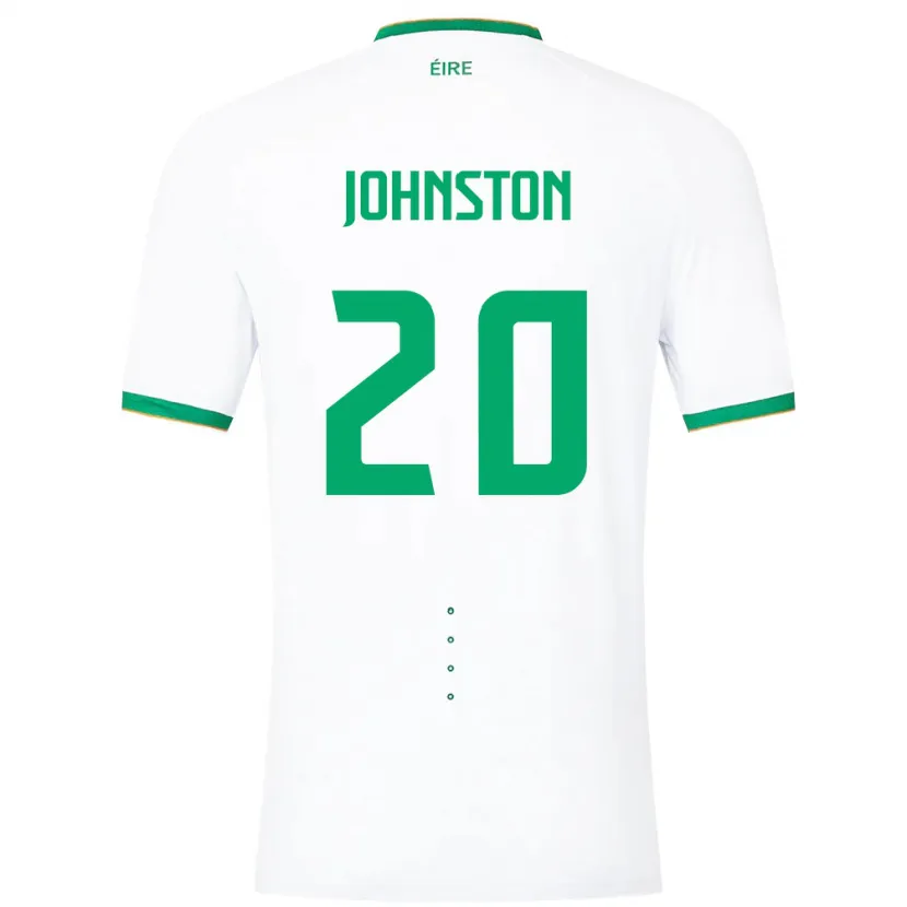 Danxen Børn Irland Mikey Johnston #20 Hvid Udebane Spillertrøjer 24-26 Trøje T-Shirt