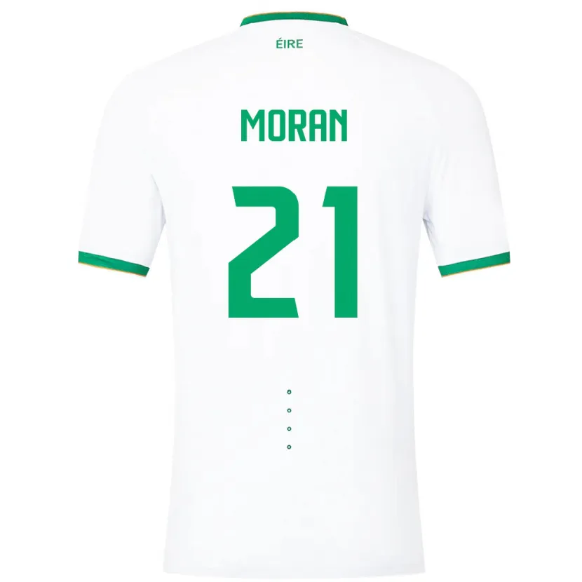 Danxen Børn Irland Andy Moran #21 Hvid Udebane Spillertrøjer 24-26 Trøje T-Shirt