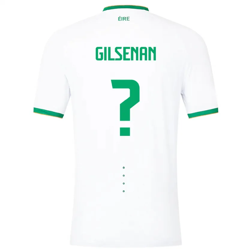 Danxen Børn Irland Zak Gilsenan #0 Hvid Udebane Spillertrøjer 24-26 Trøje T-Shirt