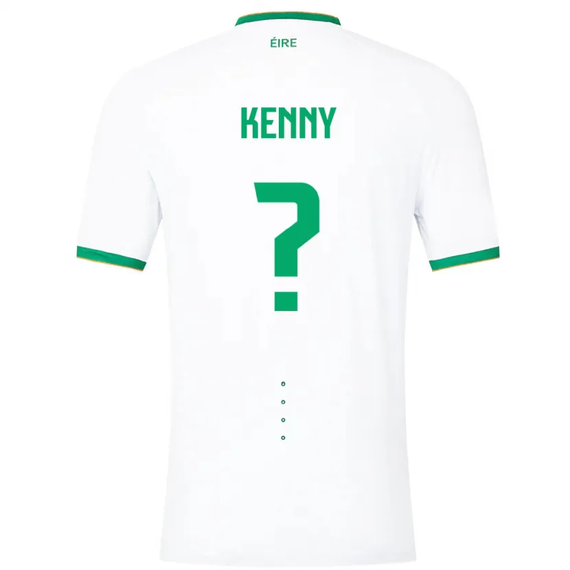 Danxen Børn Irland Johnny Kenny #0 Hvid Udebane Spillertrøjer 24-26 Trøje T-Shirt