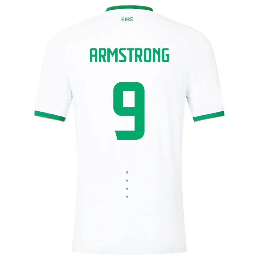 Danxen Børn Irland Sinclair Armstrong #9 Hvid Udebane Spillertrøjer 24-26 Trøje T-Shirt