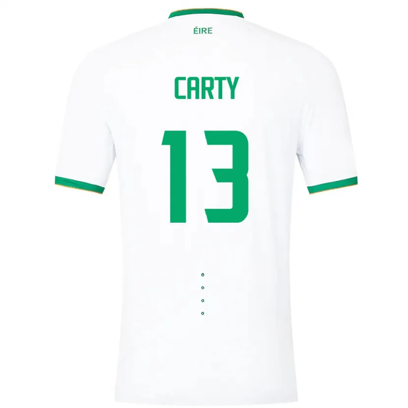 Danxen Børn Irland Conor Carty #13 Hvid Udebane Spillertrøjer 24-26 Trøje T-Shirt