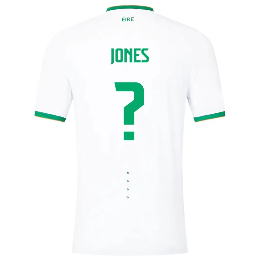 Danxen Børn Irland Nico Jones #0 Hvid Udebane Spillertrøjer 24-26 Trøje T-Shirt