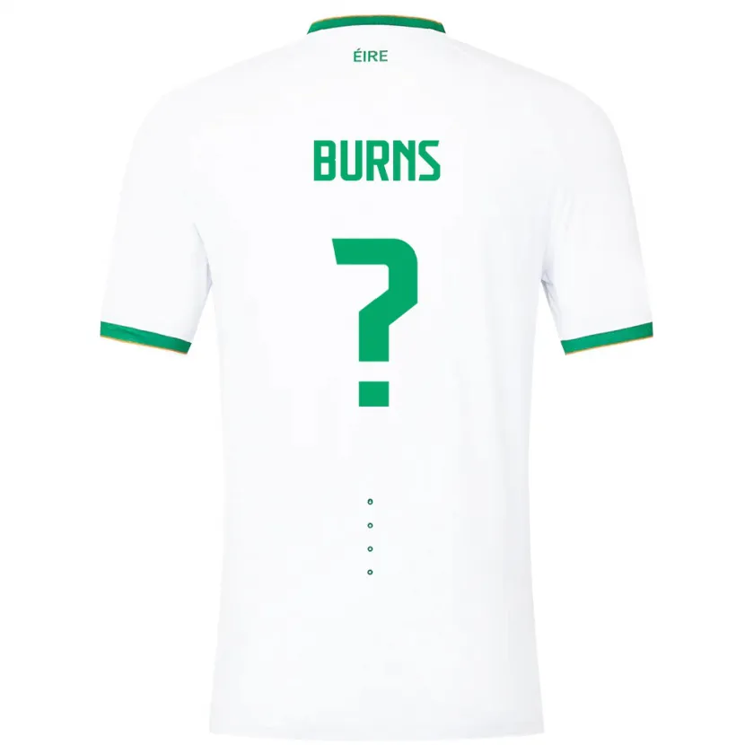 Danxen Børn Irland Darragh Burns #0 Hvid Udebane Spillertrøjer 24-26 Trøje T-Shirt