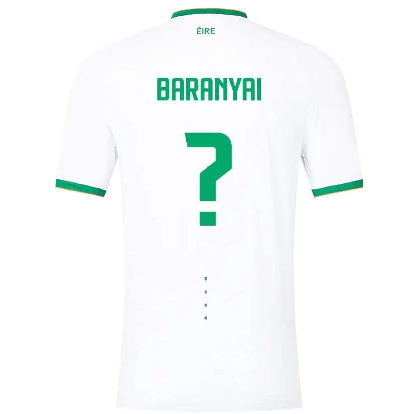 Danxen Børn Irland Patrick Baranyai #0 Hvid Udebane Spillertrøjer 24-26 Trøje T-Shirt