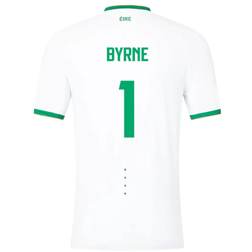 Danxen Børn Irland Reece Byrne #1 Hvid Udebane Spillertrøjer 24-26 Trøje T-Shirt