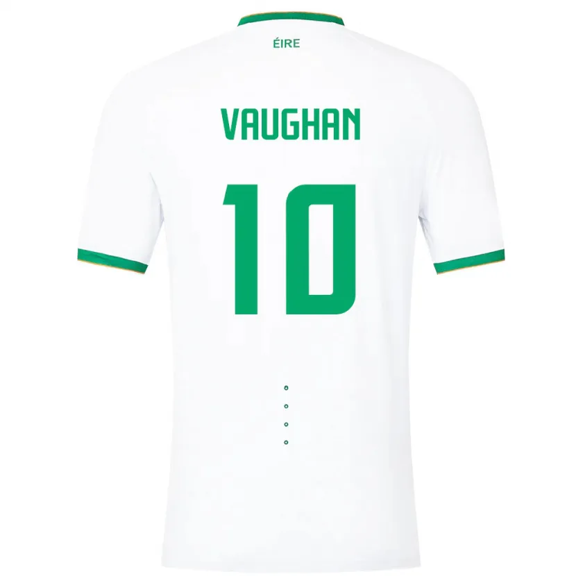 Danxen Børn Irland Harry Vaughan #10 Hvid Udebane Spillertrøjer 24-26 Trøje T-Shirt