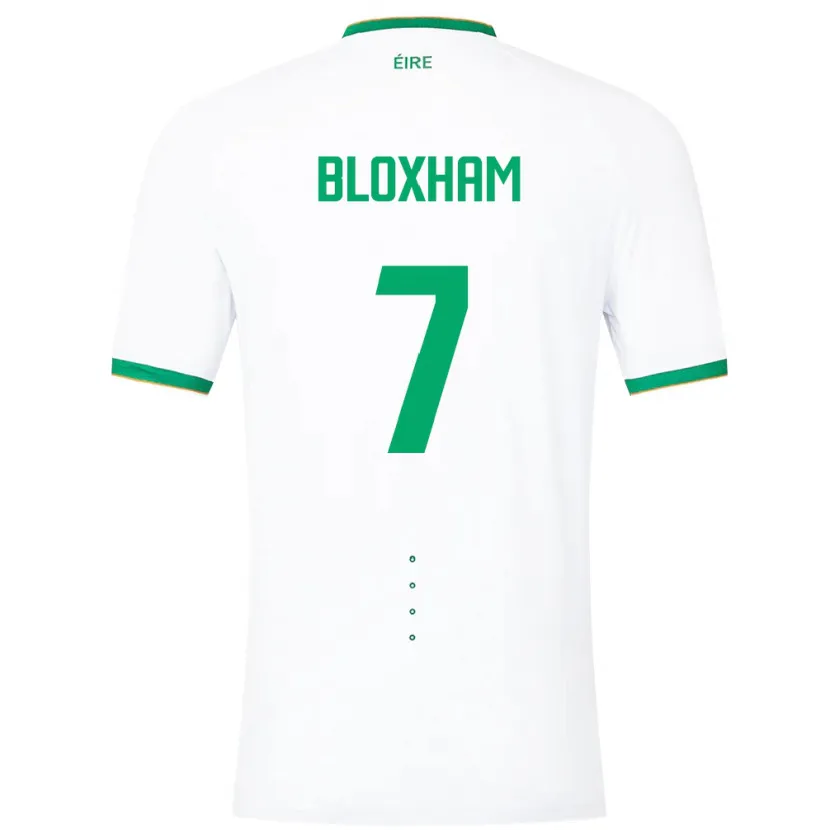 Danxen Børn Irland Tom Bloxham #7 Hvid Udebane Spillertrøjer 24-26 Trøje T-Shirt