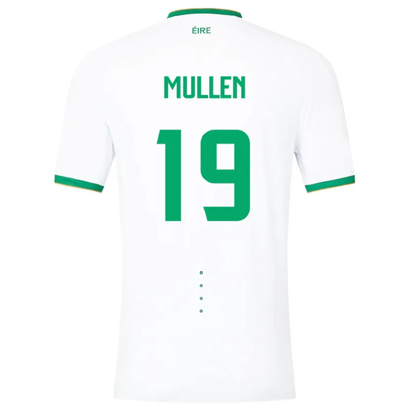 Danxen Børn Irland Senan Mullen #19 Hvid Udebane Spillertrøjer 24-26 Trøje T-Shirt