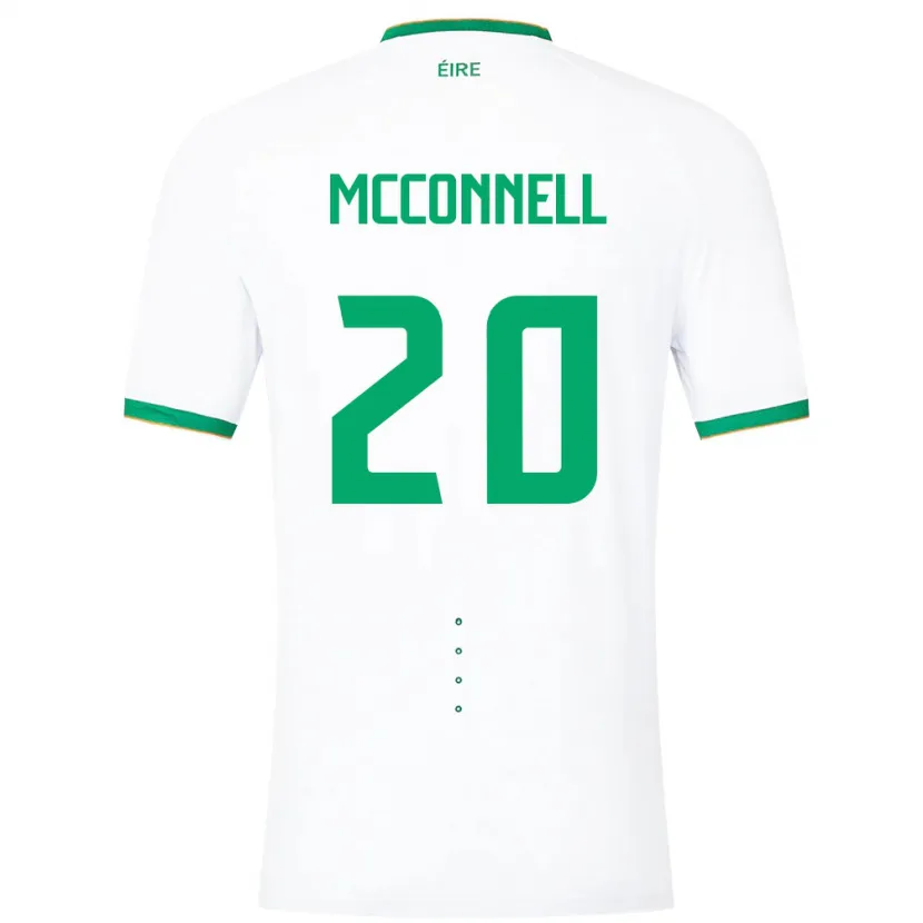 Danxen Børn Irland Glenn Mcconnell #20 Hvid Udebane Spillertrøjer 24-26 Trøje T-Shirt