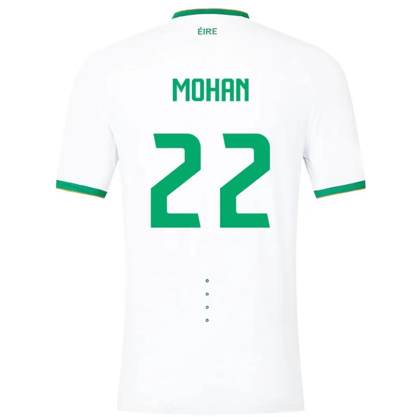 Danxen Børn Irland Stephen Mohan #22 Hvid Udebane Spillertrøjer 24-26 Trøje T-Shirt