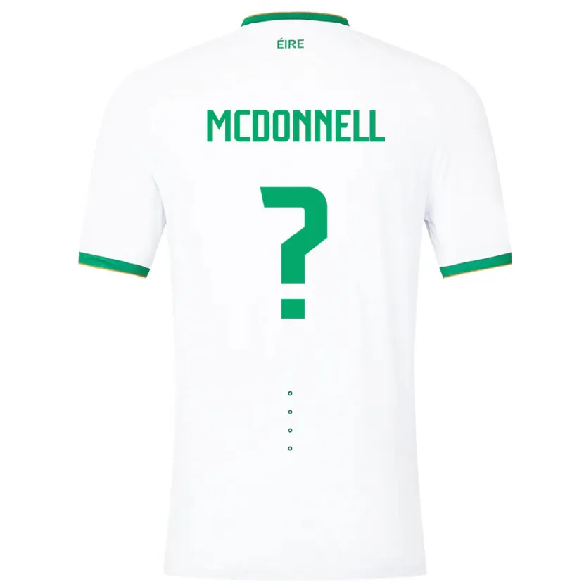 Danxen Børn Irland Grady Mcdonnell #0 Hvid Udebane Spillertrøjer 24-26 Trøje T-Shirt