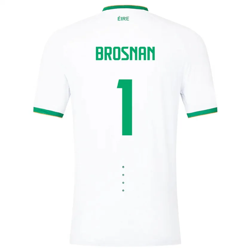 Danxen Børn Irland Courtney Brosnan #1 Hvid Udebane Spillertrøjer 24-26 Trøje T-Shirt