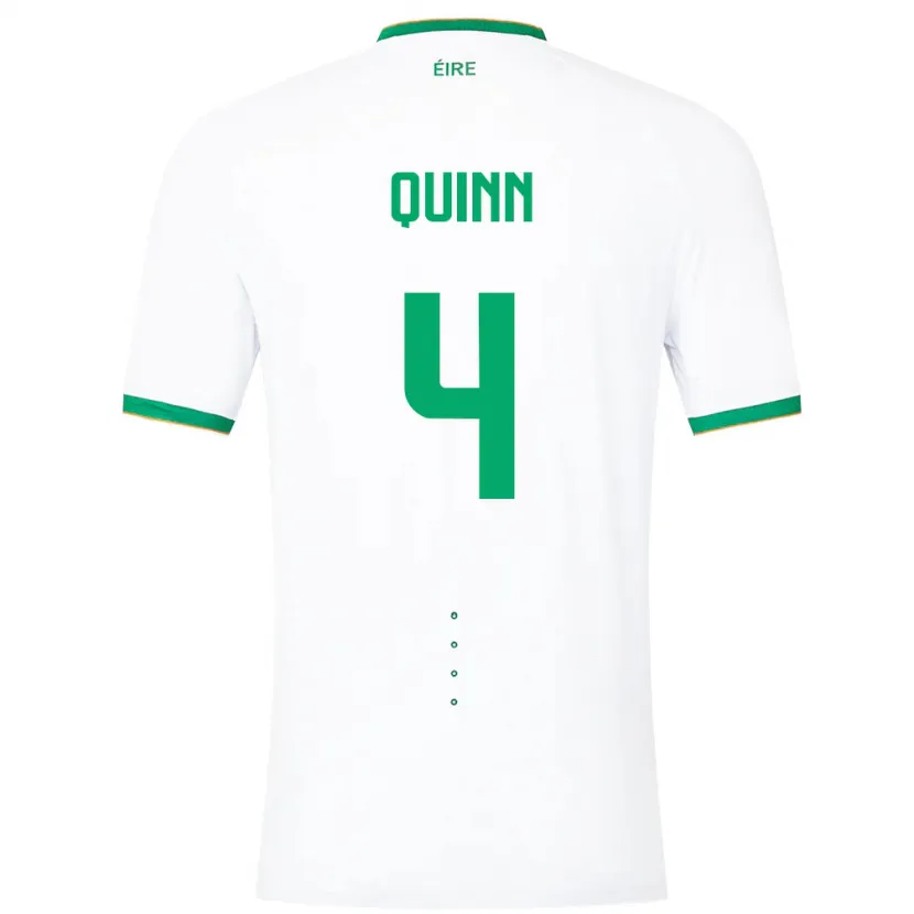 Danxen Børn Irland Louise Quinn #4 Hvid Udebane Spillertrøjer 24-26 Trøje T-Shirt