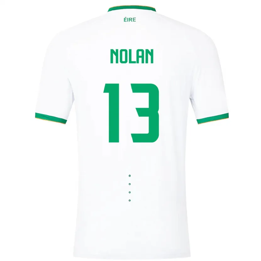 Danxen Børn Irland Hayley Nolan #13 Hvid Udebane Spillertrøjer 24-26 Trøje T-Shirt