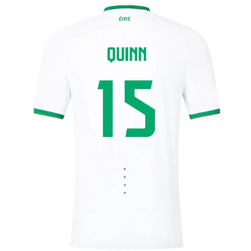 Danxen Børn Irland Lucy Quinn #15 Hvid Udebane Spillertrøjer 24-26 Trøje T-Shirt