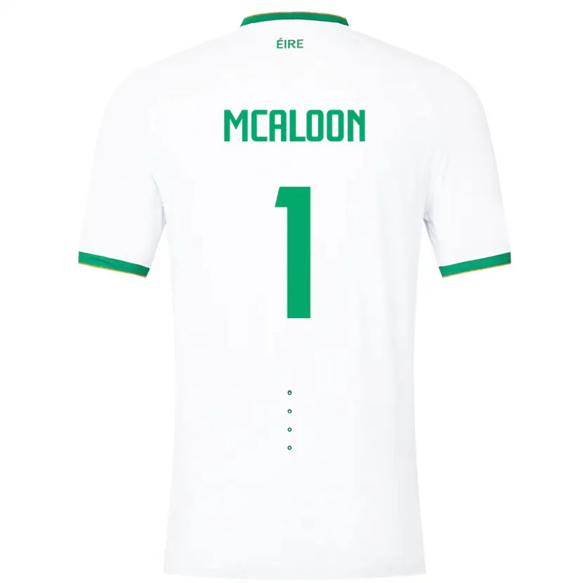 Danxen Børn Irland Naoisha Mcaloon #1 Hvid Udebane Spillertrøjer 24-26 Trøje T-Shirt