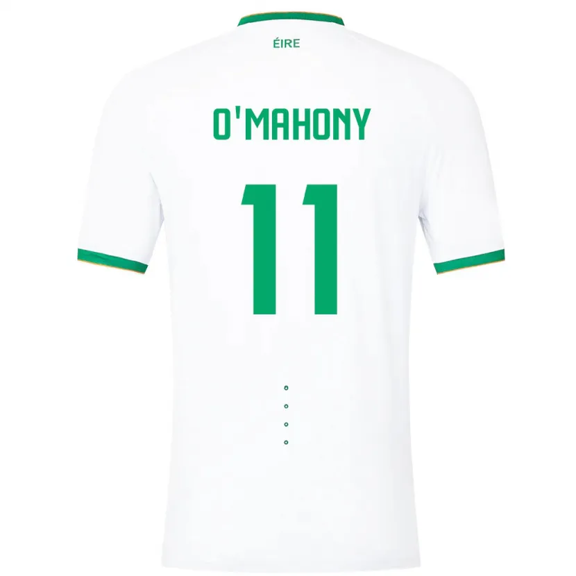 Danxen Børn Irland Éabha O'mahony #11 Hvid Udebane Spillertrøjer 24-26 Trøje T-Shirt