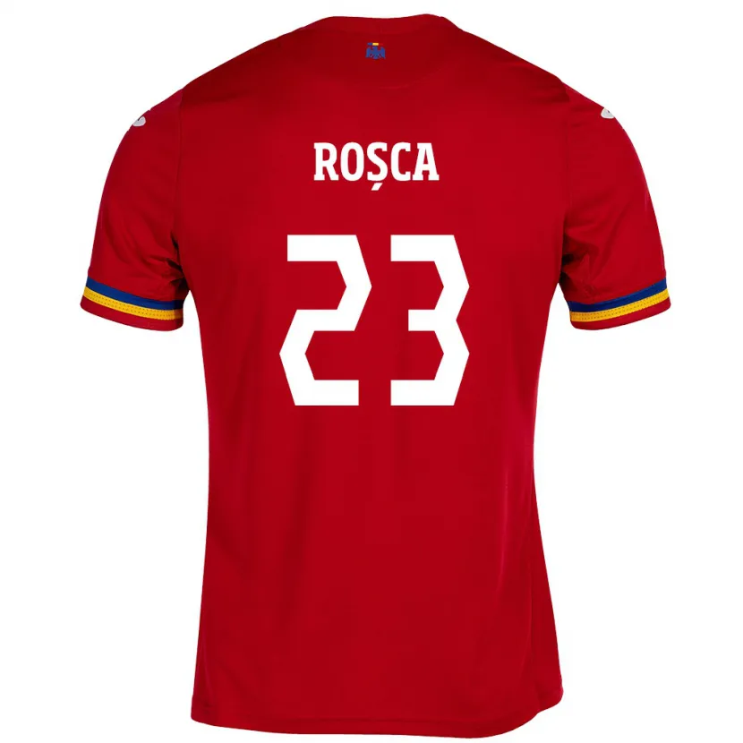 Danxen Børn Rumænien Alexandru Roșca #23 Rød Udebane Spillertrøjer 24-26 Trøje T-Shirt