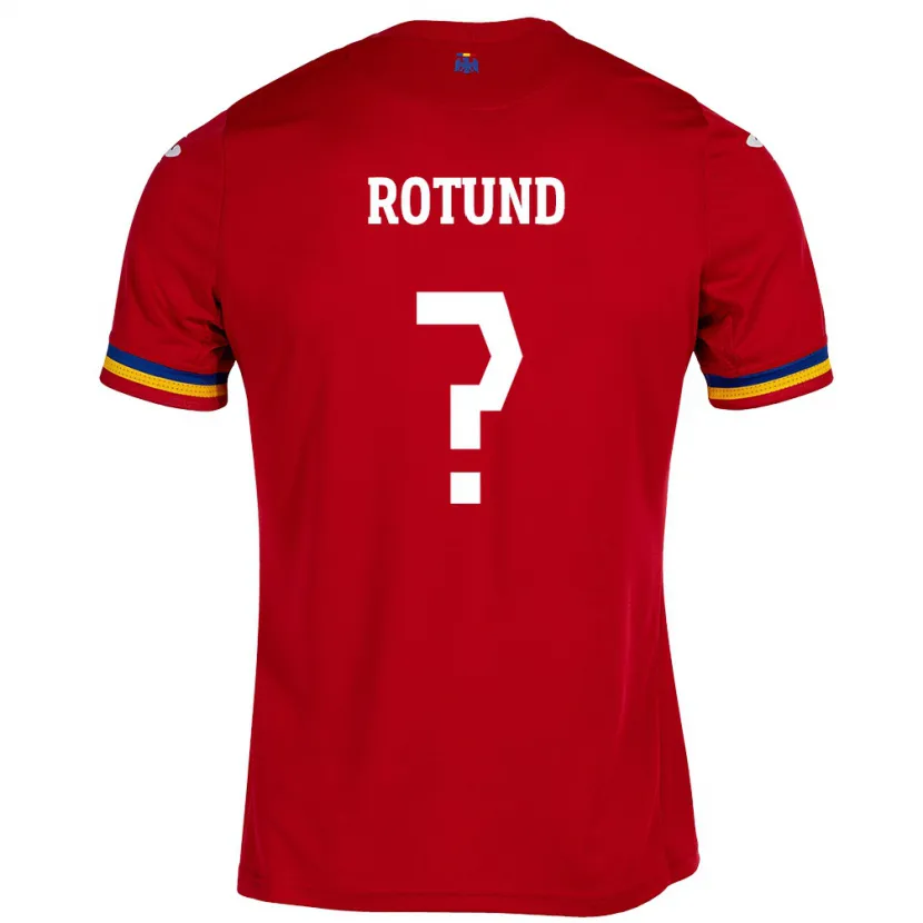 Danxen Børn Rumænien Raul Rotund #0 Rød Udebane Spillertrøjer 24-26 Trøje T-Shirt