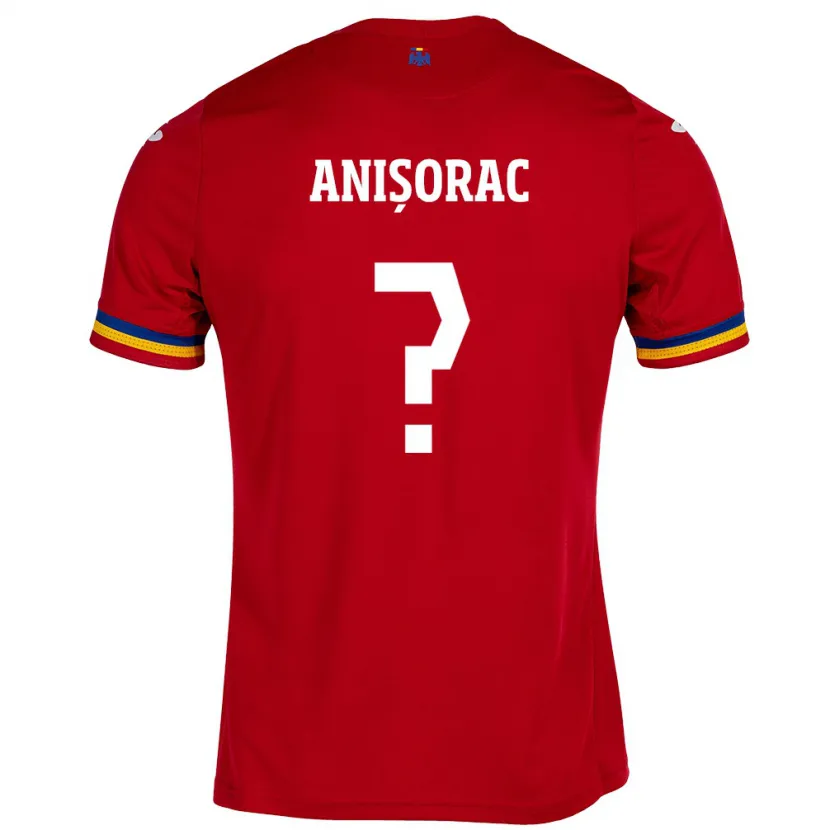 Danxen Børn Rumænien Ionuț Anișorac #0 Rød Udebane Spillertrøjer 24-26 Trøje T-Shirt