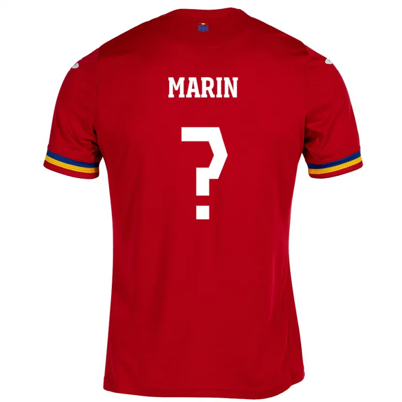 Danxen Børn Rumænien Matei Marin #0 Rød Udebane Spillertrøjer 24-26 Trøje T-Shirt