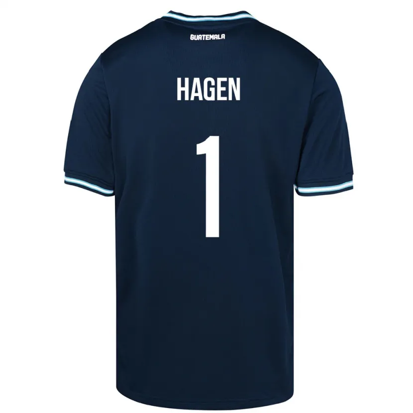 Danxen Børn Guatemala Nicholas Hagen #1 Blå Udebane Spillertrøjer 24-26 Trøje T-Shirt